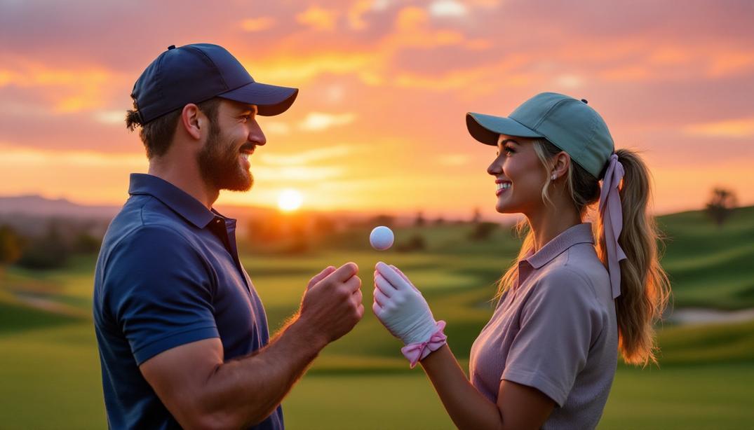 A joyous moment captured at sunset on one of the best golf courses in Modesto.