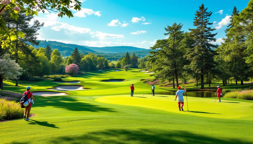 A peaceful walk along the greens at one of the best golf courses in Richmond, ideal for a relaxing round.