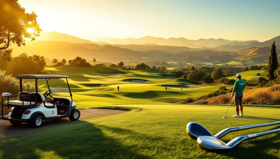 A serene sunset highlights the beauty of one of the best golf courses in Mountain View.