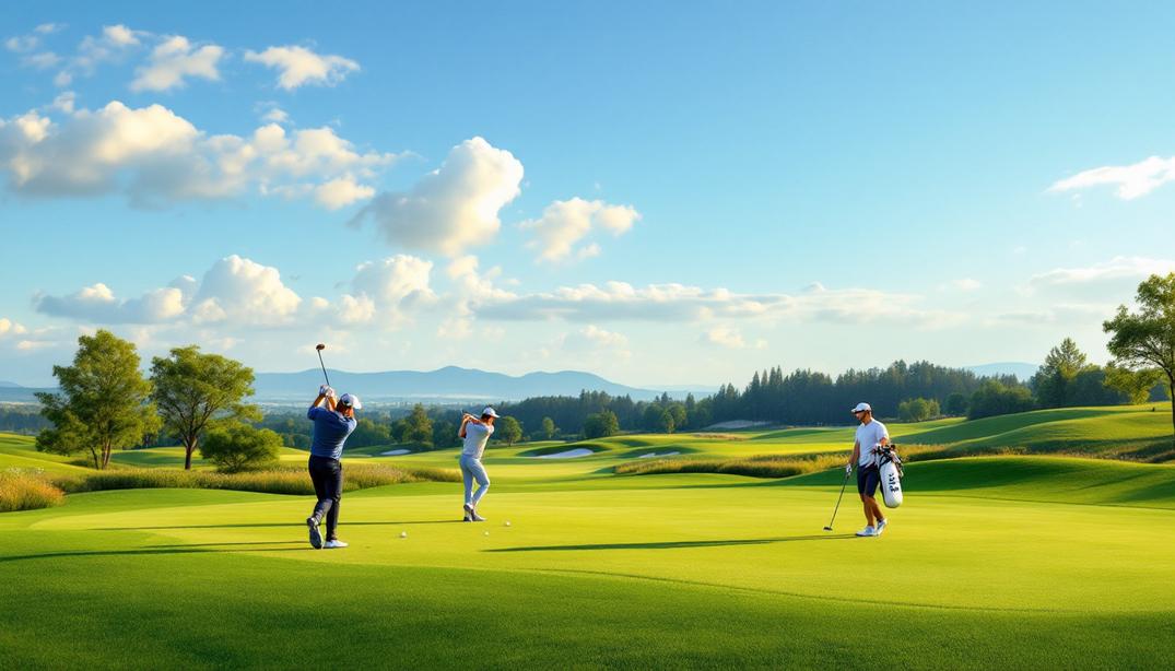 Golfers perfect their swing at one of the best golf courses in Tracy, known for its tranquil setting and pristine greens.