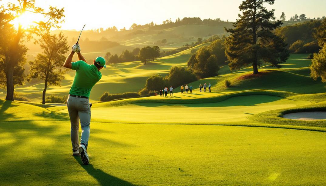 Hills and golden light set the scene at one of the best golf courses in Moraga.