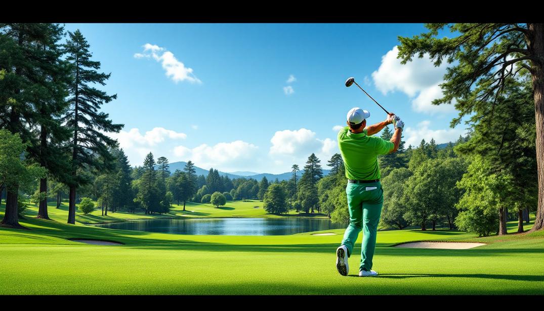 Tall trees and vibrant grass set the stage at one of the best golf courses in Redwood City, combining nature and sport.